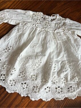 Petite Amalie White Eyelet Dress
